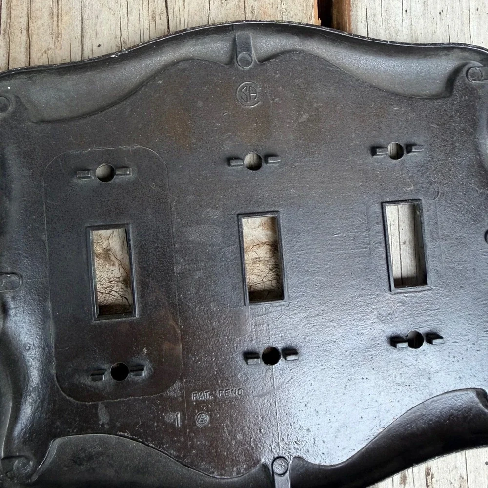 Vtg Amerock Carriage House Bath Hardware Set 1972 Brass Towel Ring Switch Plate